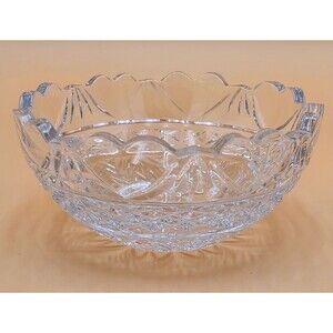 Rare ~ Rogaska Crystal bowl with Unique Hearts Design-5.5" wide by 2.25" tall